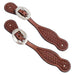 Teskey's Kids Basket Stamped Teardrop Spur Straps Tack - Spur Straps Teskey's Heavy Oil