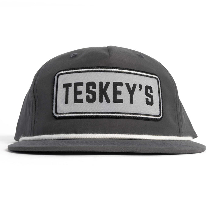 Teskey's Simple Patch Rope Cap - Charcoal/White TESKEY'S GEAR - Baseball Caps Teskey's