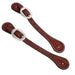 Teskey's Kids Basket Stamped Straight Spur Straps Tack - Spur Straps Teskey's Heavy Oil