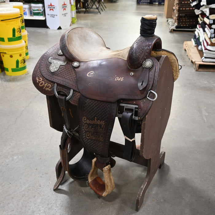 15" USED MARTIN TEAM ROPING SADDLE