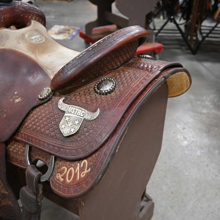 15" USED MARTIN TEAM ROPING SADDLE