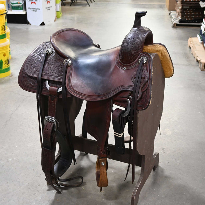 16.5" USED JEFF SMITH RANCH CUTTER SADDLE