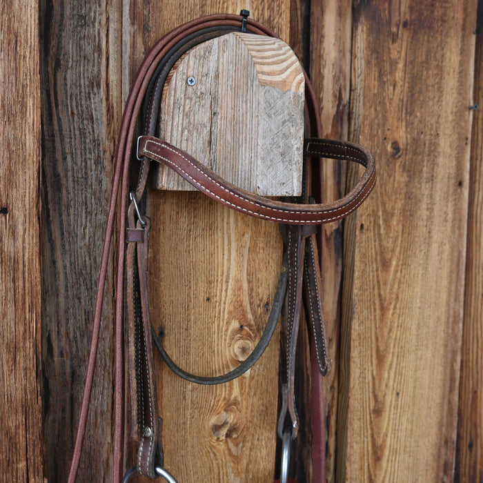 Cow Horse Supply O-Ring Twisted Snaffle Bridle Rig w/Browband Headstall