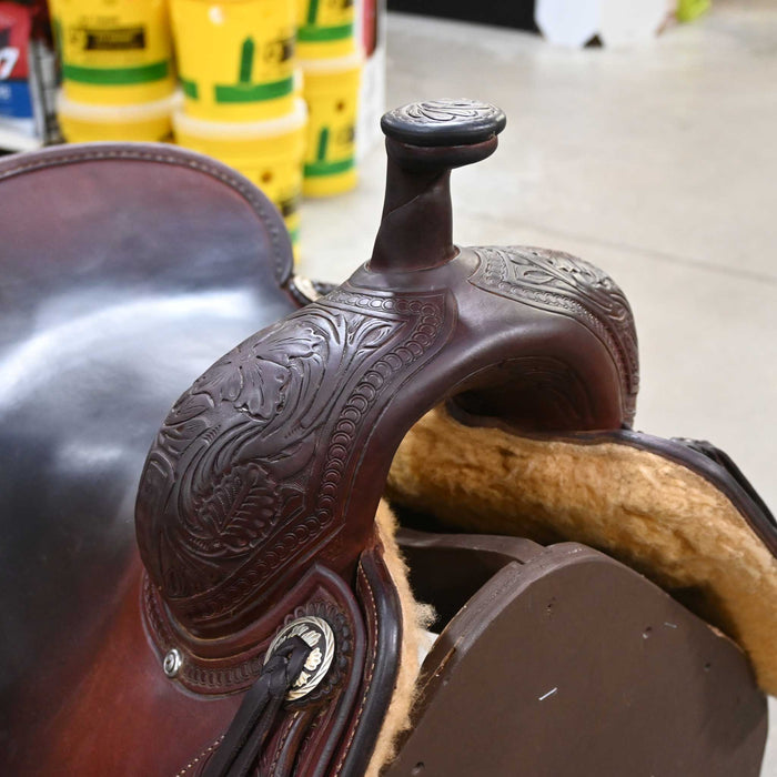 16.5" USED JEFF SMITH RANCH CUTTER SADDLE