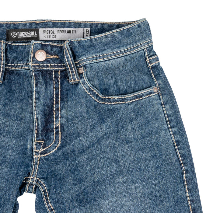 Rock & Roll Denim Men's Pistol Two Tone Stitch Boot Cut Jean MEN - Clothing - Jeans Panhandle