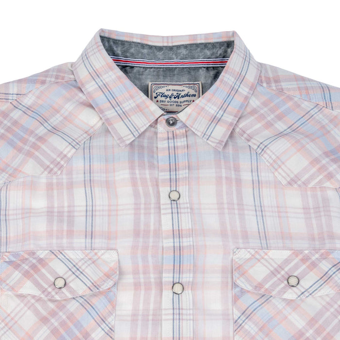 Flag & Anthem Men's Cedro Burnout Pearl Snap Western Shirt MEN - Clothing - Shirts - Short Sleeve Flag And Anthem