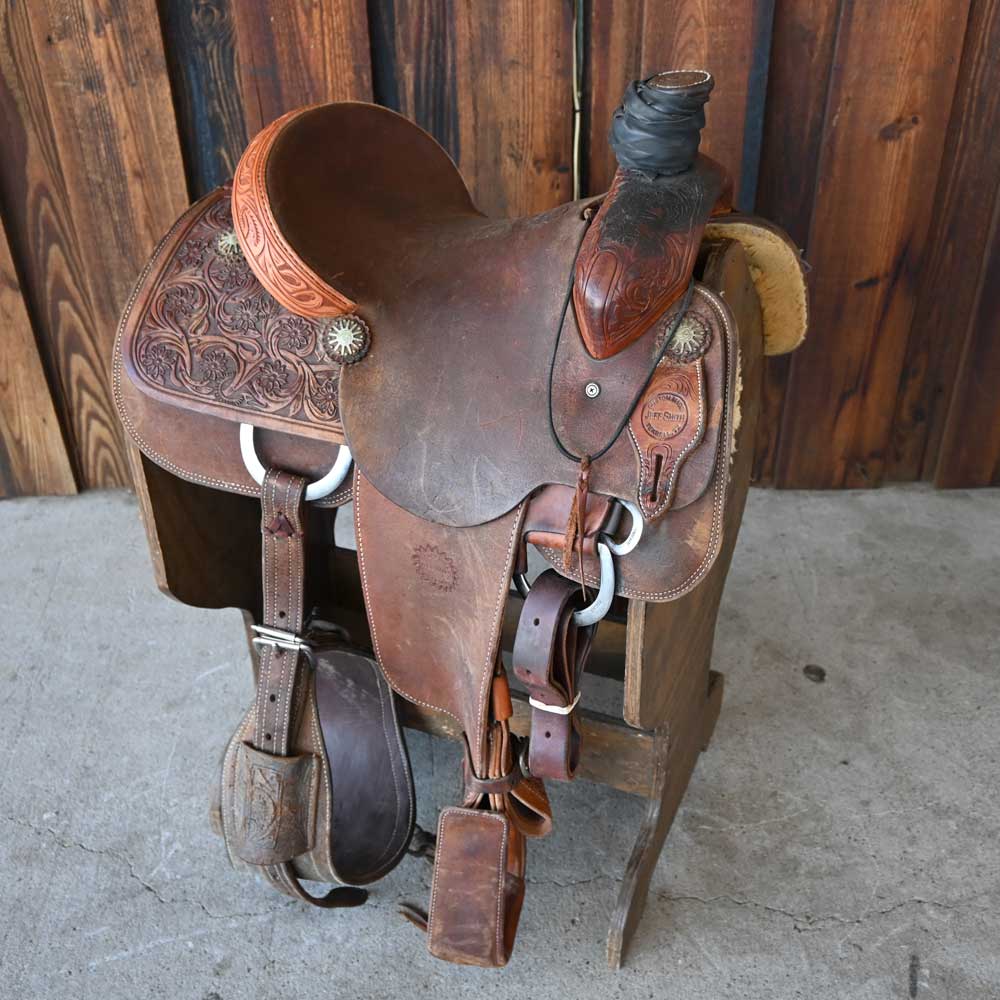 13" USED JEFF SMITH ROPING SADDLE Saddles Jeff Smith   