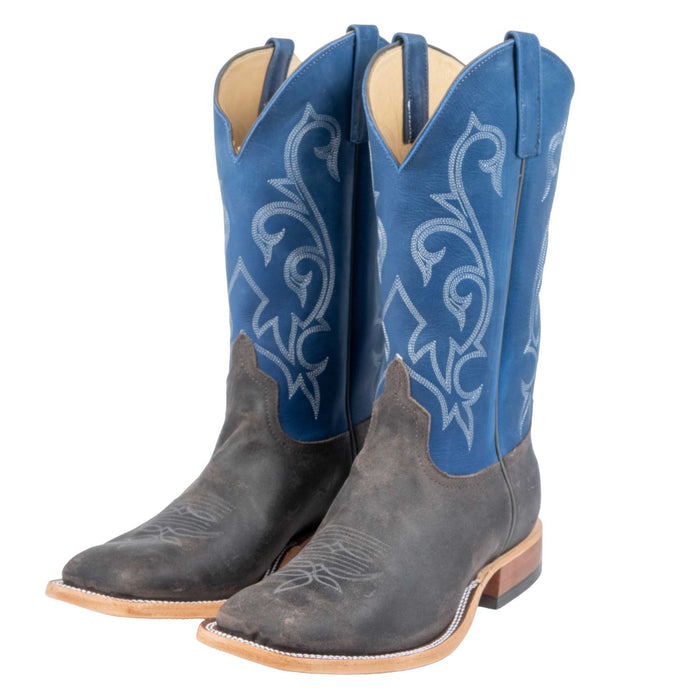 Anderson Bean Men's Square Toe After Dark Waxy Kudu Blue Western Boot MEN - Footwear - Western Boots Anderson Bean Boot Co.