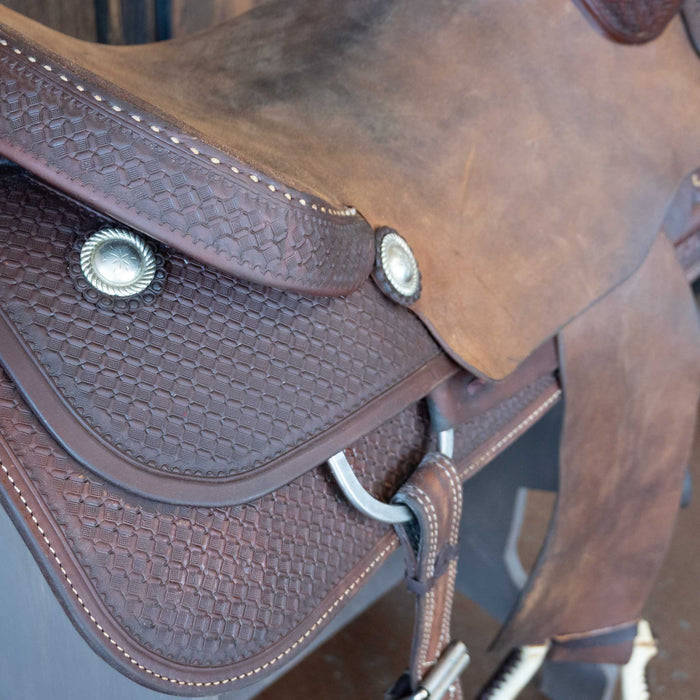 16" USED M.L. LEDDY'S CUTTING SADDLE