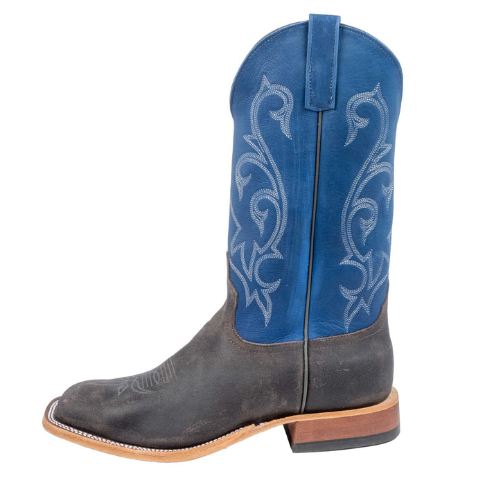 Anderson Bean Men's Square Toe After Dark Waxy Kudu Blue Western Boot MEN - Footwear - Western Boots Anderson Bean Boot Co.