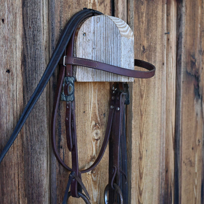 Locked O-Ring Snaffle Bridle Rig w/Browband Headstall