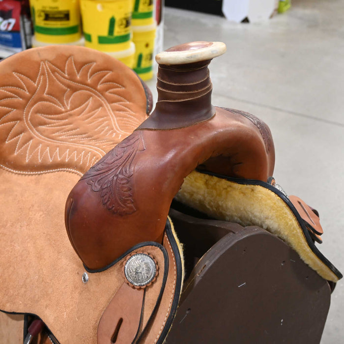 15" USED HEREFORD TEAM ROPING SADDLE