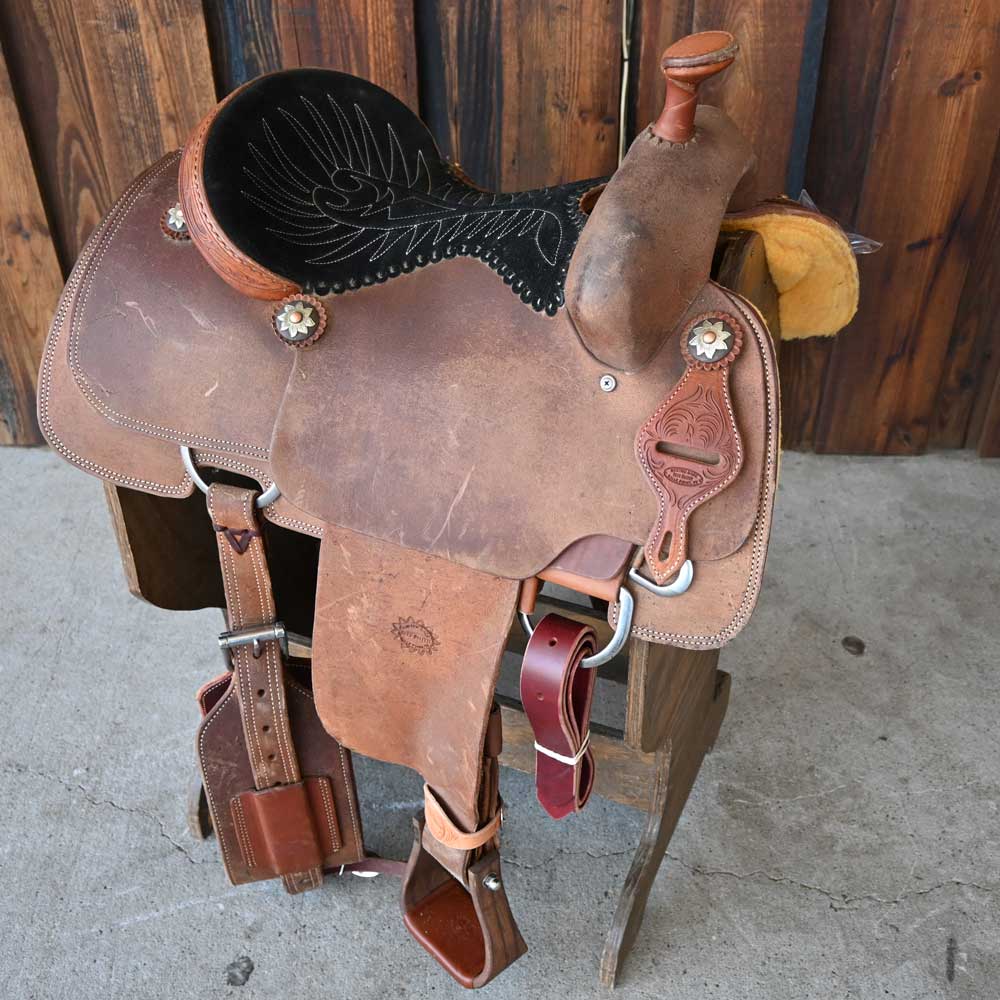 14.5" USED JEFF SMITH ROPING SADDLE Saddles Jeff Smith   