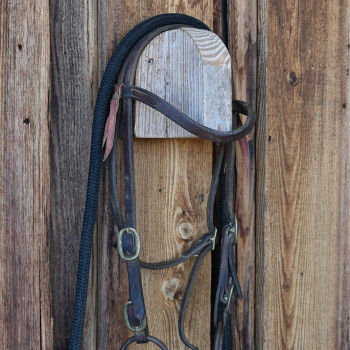 Cow Horse Supply O-Ring Twisted Wire Dogbone Bridle Rig w/Browband Headstall