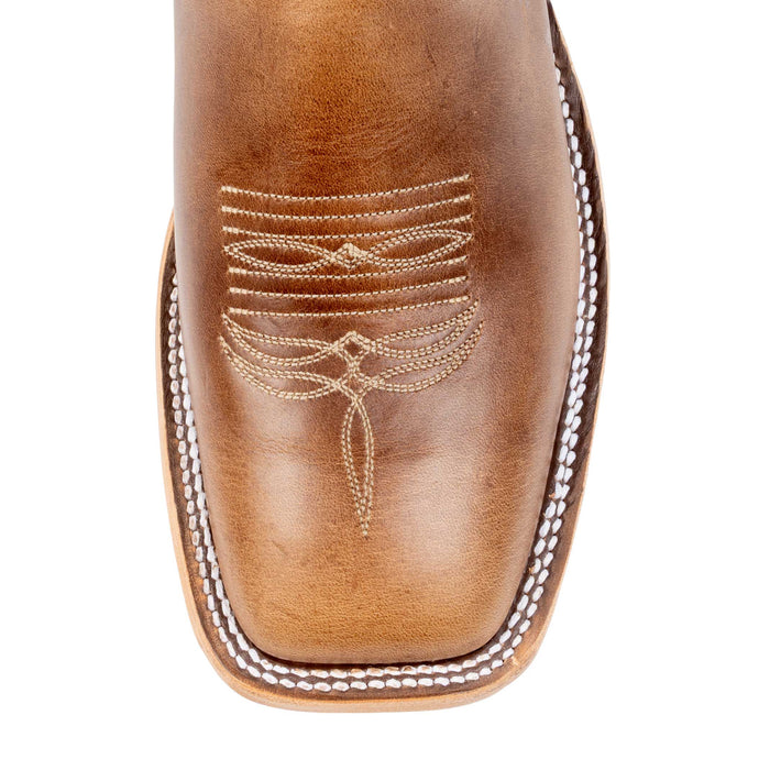 Anderson Bean Men's Square Toe Brown Marine Field Turquoise Western Boot MEN - Footwear - Western Boots Anderson Bean Boot Co.