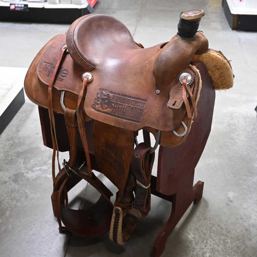 14.5' USED LEANIN POLE ROPING SADDLE