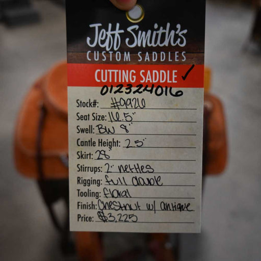 16.5" JEFF SMITH BUSTER WELCH CUTTING SADDLE Saddles - New Jeff Smith