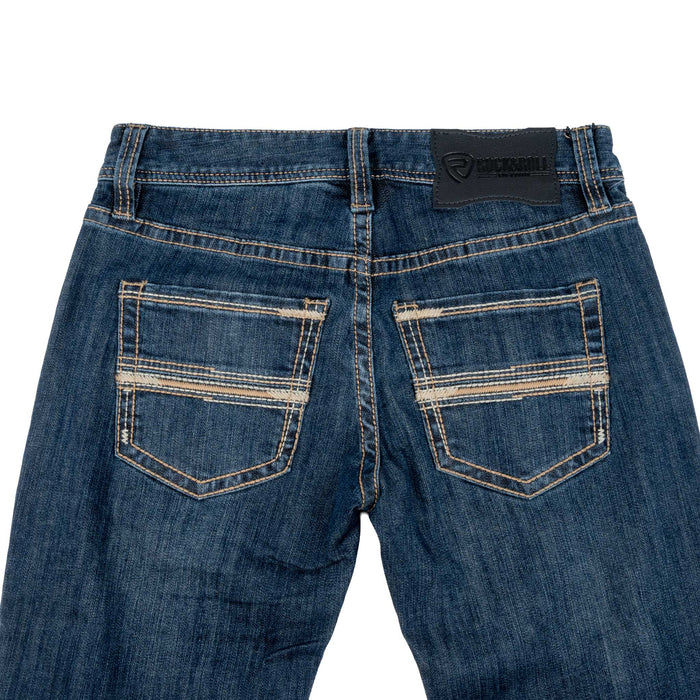 Rock & Roll Denim Men's Rope Stitch Embroidered Pistol Straight Bootcut Jean MEN - Clothing - Jeans Panhandle