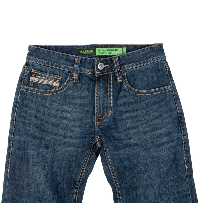 Rock & Roll Denim Men's Rope Stitch Embroidered Pistol Straight Bootcut Jean MEN - Clothing - Jeans Panhandle