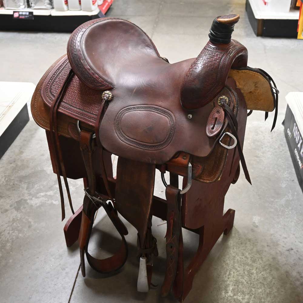 16" USED CACTUS CRAIG CAMERON ROPING SADDLE