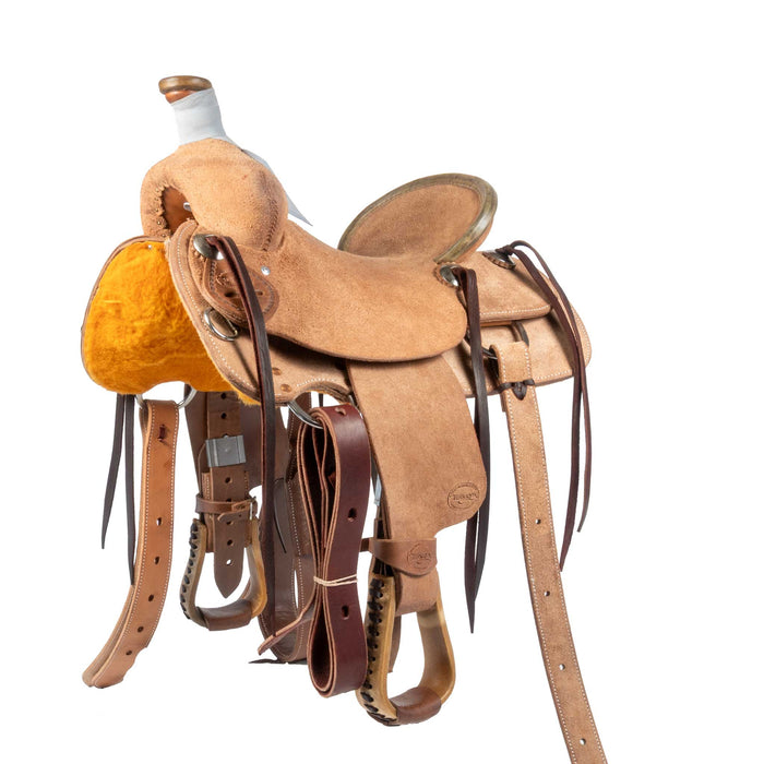 TESKEY'S JR. ASSOCIATION RANCH SADDLE - ROUGHOUT Saddles - New Teskey's Saddlery