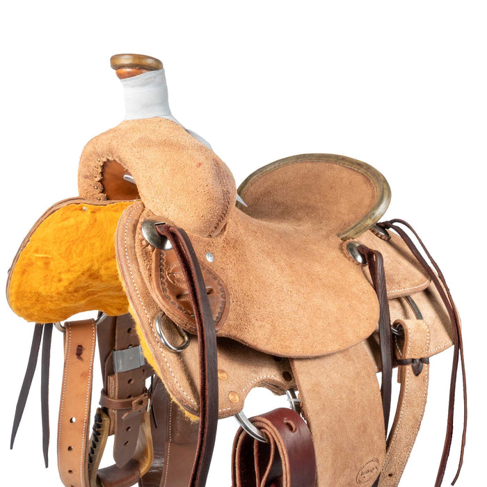 TESKEY'S JR. ASSOCIATION RANCH SADDLE - ROUGHOUT Saddles - New Teskey's Saddlery