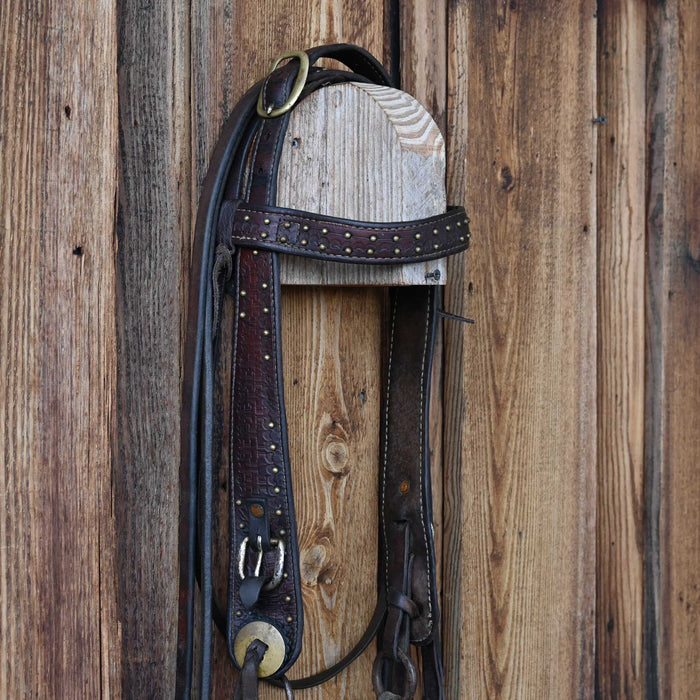 Vintage Spotted Bridle Rig w/Globe Bit