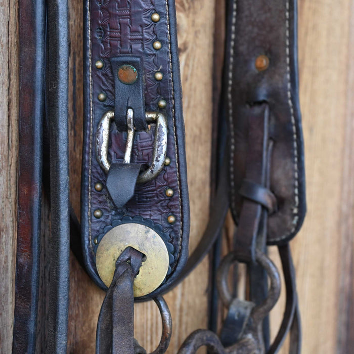 Vintage Spotted Bridle Rig w/Globe Bit