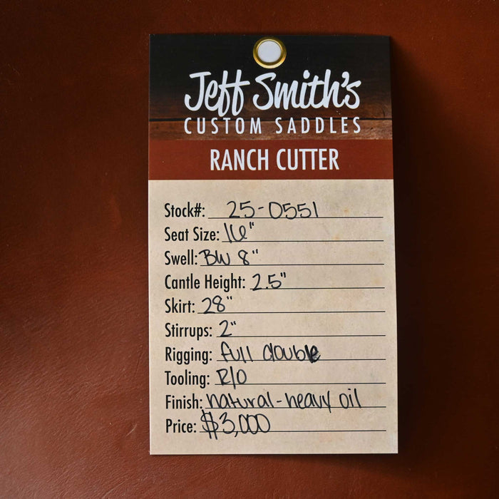 16" JEFF SMITH BUSTER WELCH RANCH CUTTER SADDLE