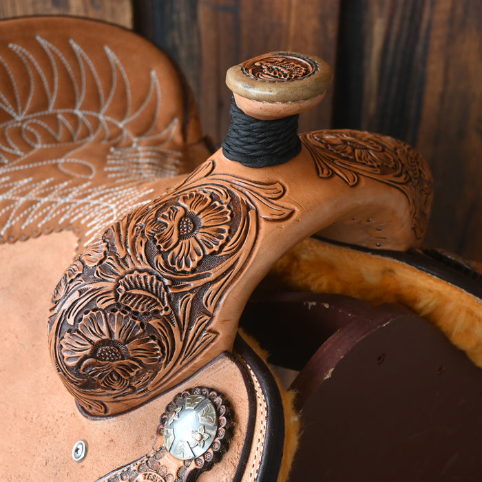 14.5" TESKEY'S CALF ROPING SADDLE Saddles - New Teskey's Saddlery
