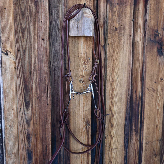 Toklat Myler Roller Snaffle Bridle Rig w/Single Ear Headstall