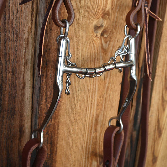 Toklat Myler Roller Snaffle Bridle Rig w/Single Ear Headstall