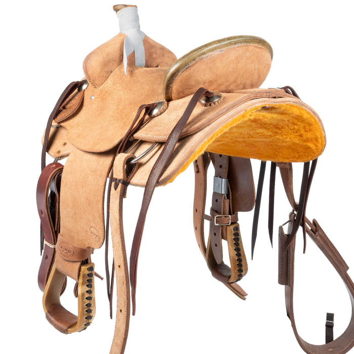 TESKEY'S JR. ASSOCIATION RANCH SADDLE - ROUGHOUT Saddles - New Teskey's Saddlery