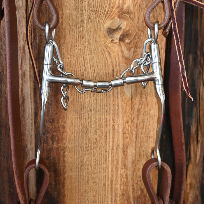 Toklat Myler Roller Snaffle Bridle Rig w/Single Ear Headstall