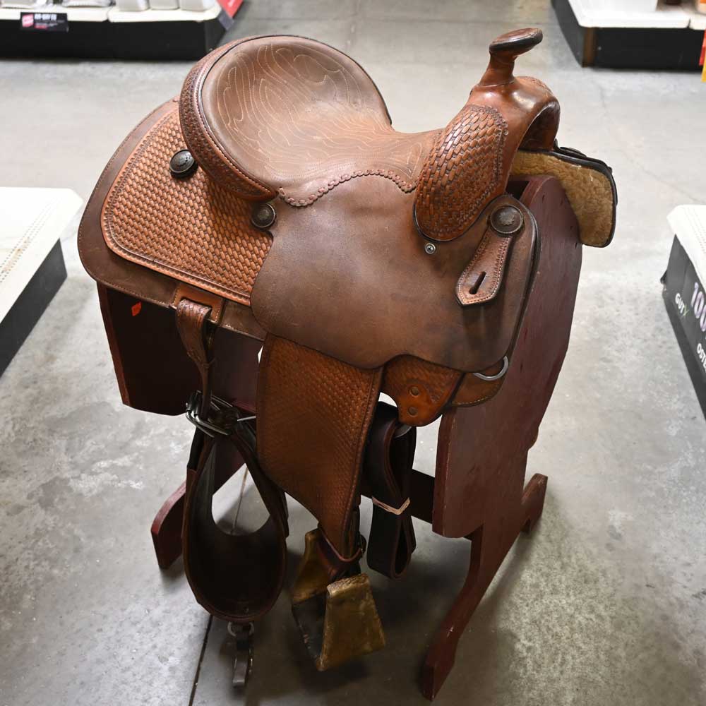 14" USED BRYAN WILDT ROPING SADDLE