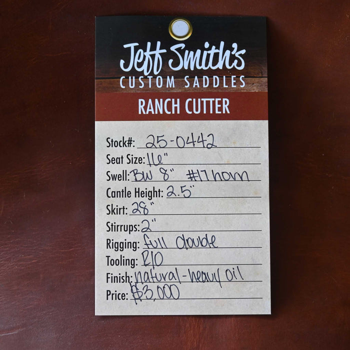 16" JEFF SMITH BUSTER WELCH RANCH CUTTER SADDLE