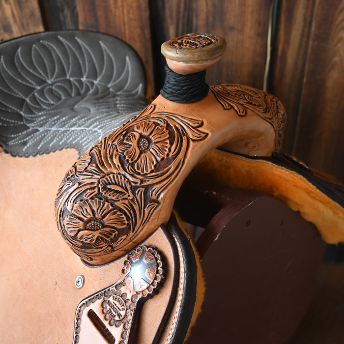 14.5" TESKEY'S CALF ROPING SADDLE Saddles - New Teskey's Saddlery
