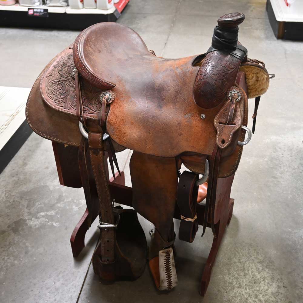 16" USED TAD SANDERS ROPING SADDLE