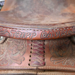 16" USED TAD SANDERS ROPING SADDLE Saddles Tad Sanders