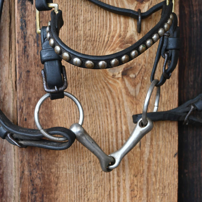 Vintage Driving Bridle w/Glass Rosettes