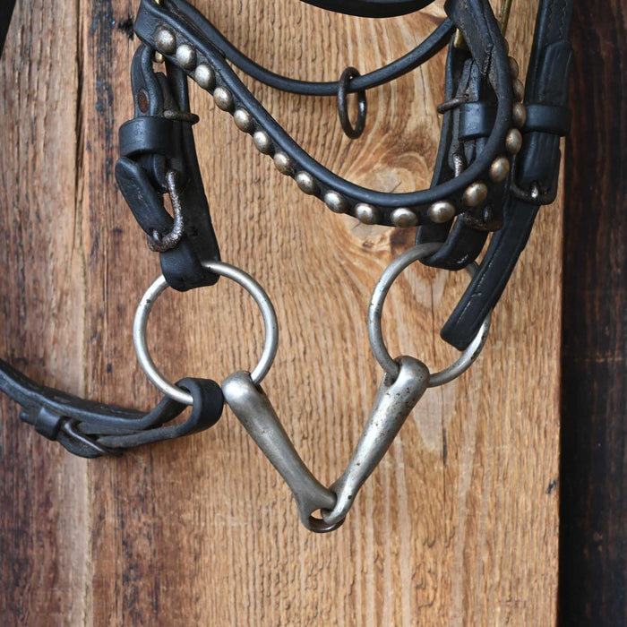 Vintage Driving Bridle w/Glass Rosettes