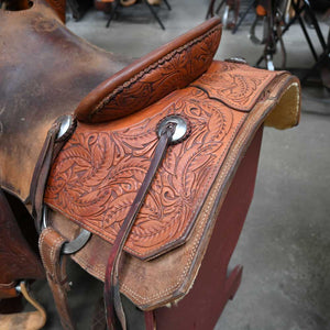 16" USED LUKE LANE RANCH CUTTER SADDLE Saddles Luke Lane