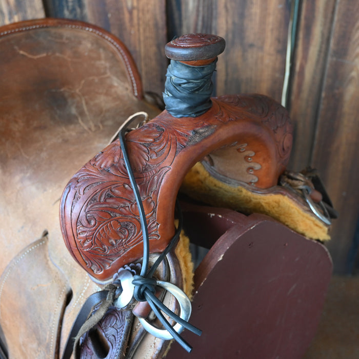 17" USED FARRIS RANCH CUTTER SADDLE Saddles - Used Payton Farris
