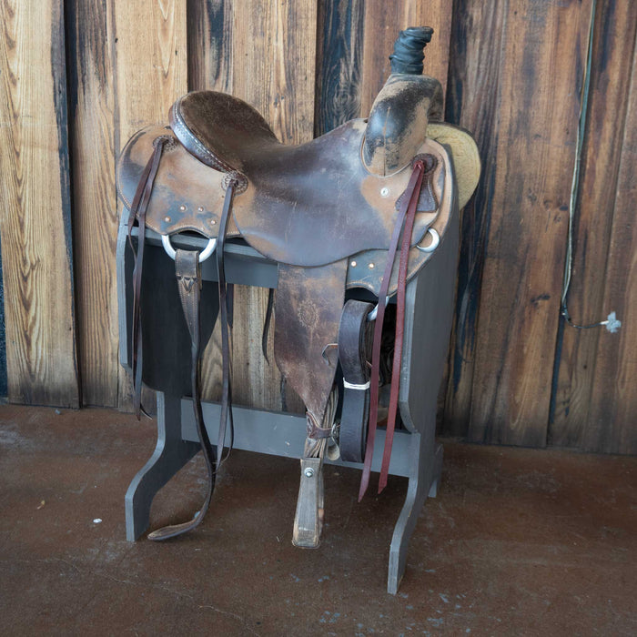15" USED JEFF SMITH RANCH CUTTING SADDLE Saddles - Used Jeff Smith