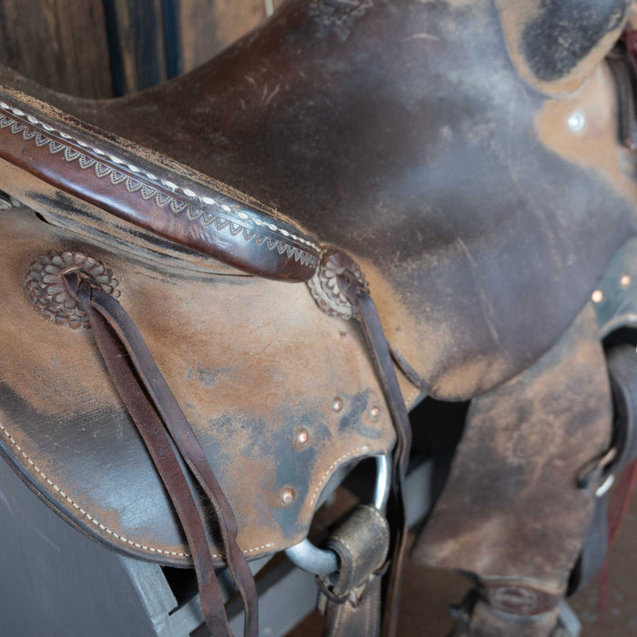 15" USED JEFF SMITH RANCH CUTTING SADDLE Saddles - Used Jeff Smith