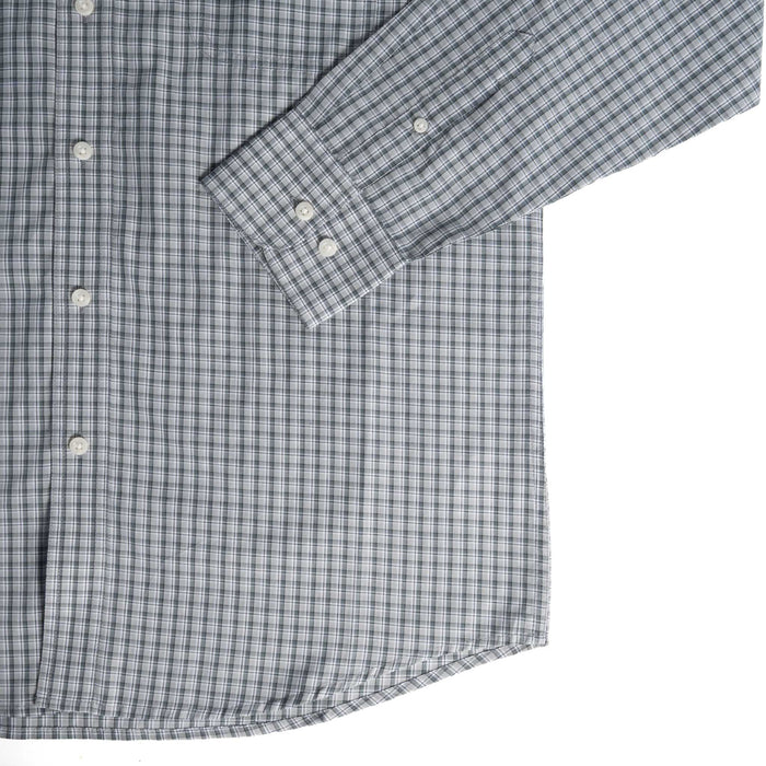 Wrangler Men's Riata Grey Checkered Button Down Shirt