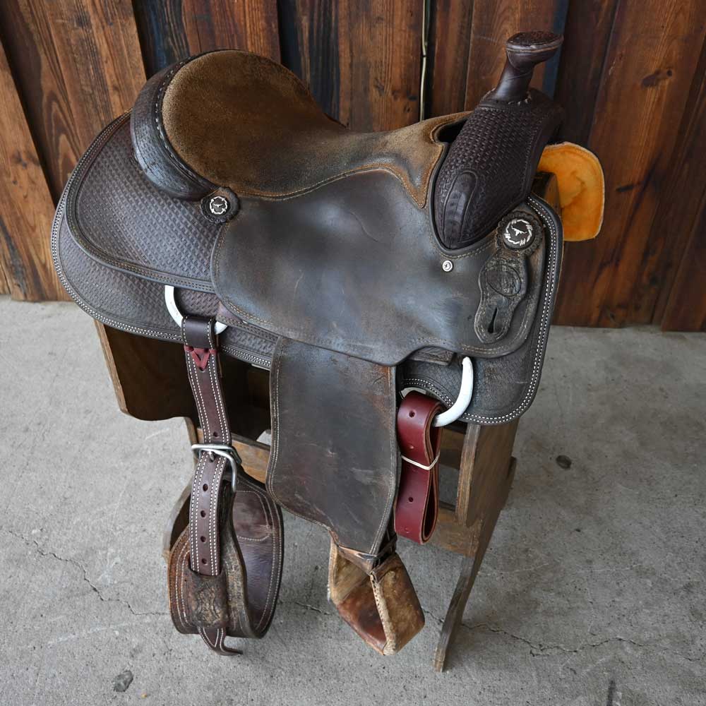 15" USED RYON ROPING SADDLE Saddles Ryons   