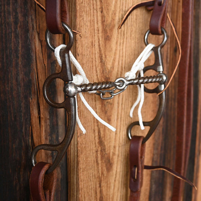 Kerry Kelley 50 Twisted Wire Snaffle Bridle Rig w/All New Leather