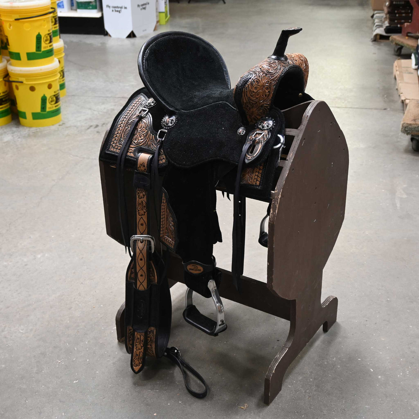 12.5" SEVEN YOUTH LIGHTWEIGHT ( WOOD TREE ) BARREL SADDLE Saddles - New Seven Saddle