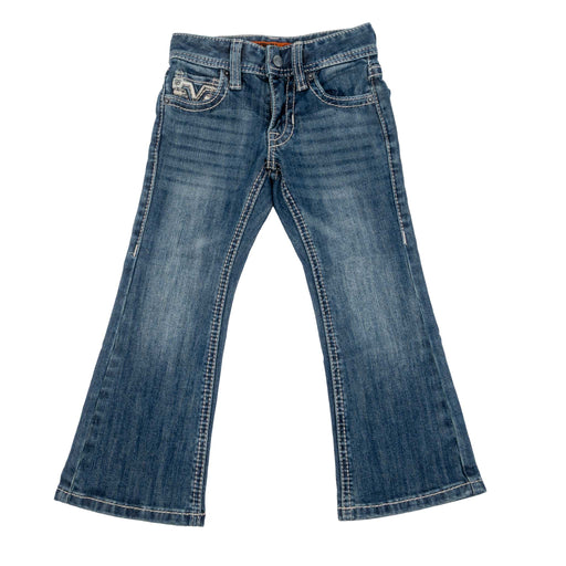 Rock & Roll Denim Boy's Two Tone Pleather Embroidered Bootcut Jean KIDS - Boys - Clothing - Jeans Panhandle